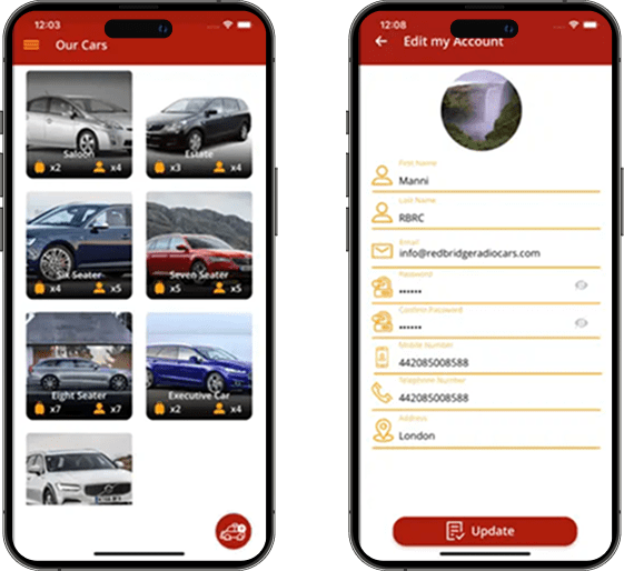 car booking app
